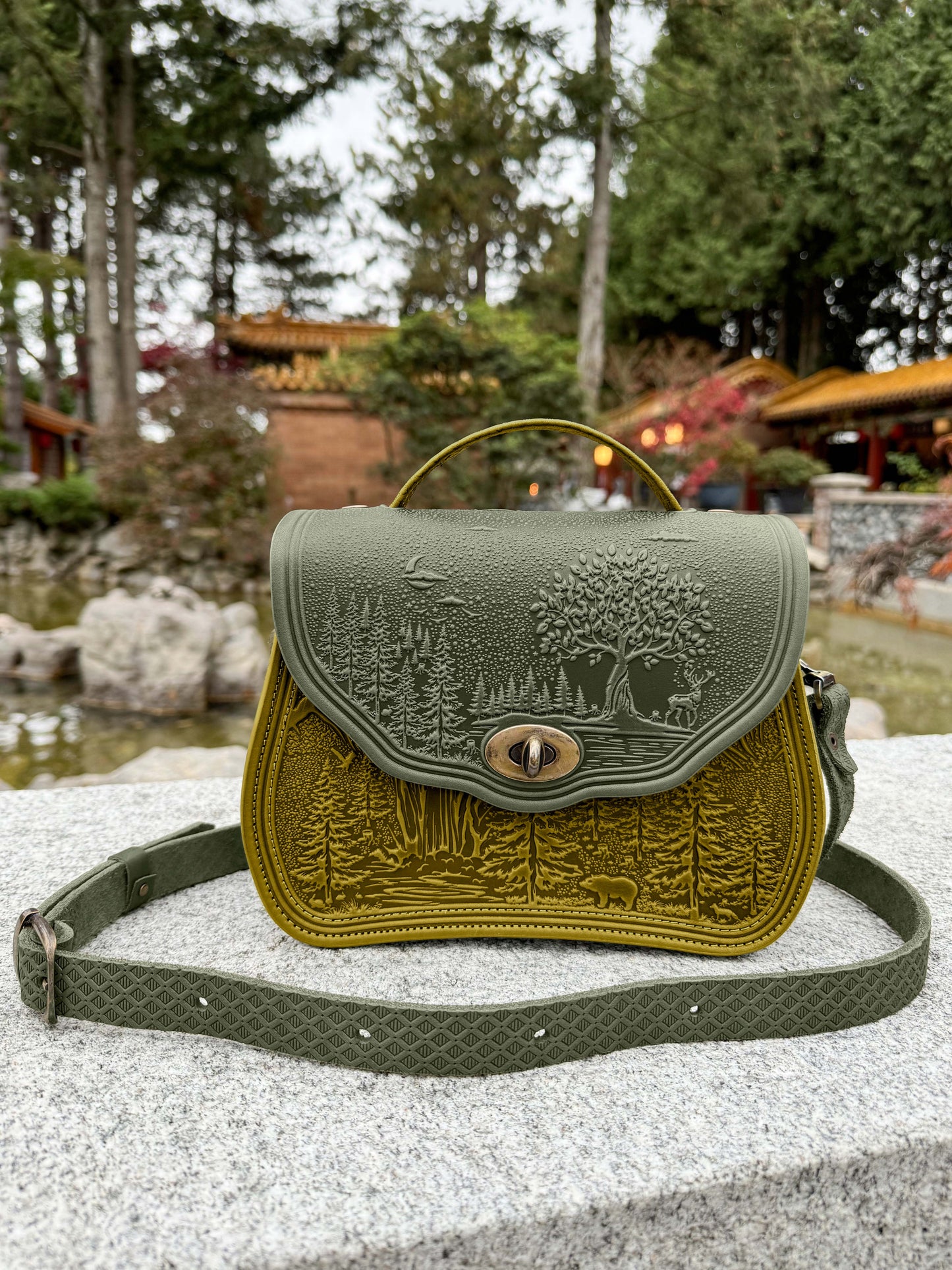 CALYPSO olive/cognac