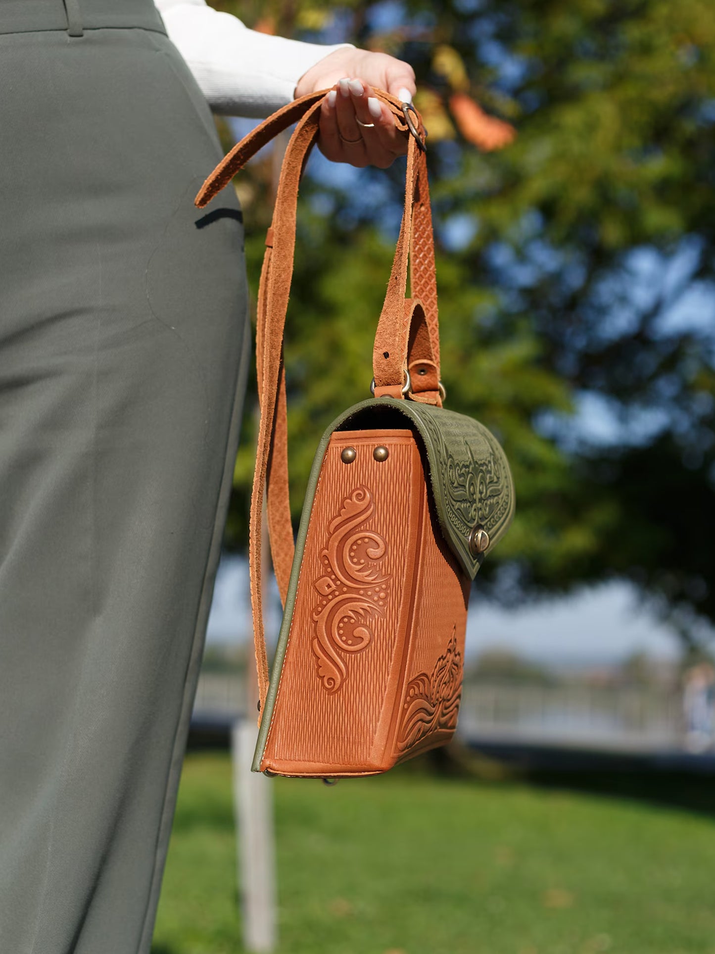 ORCHIDEA olive/brick