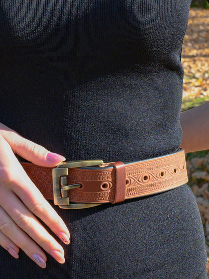 Prestige Amber - Belt for Men & Women | Brick