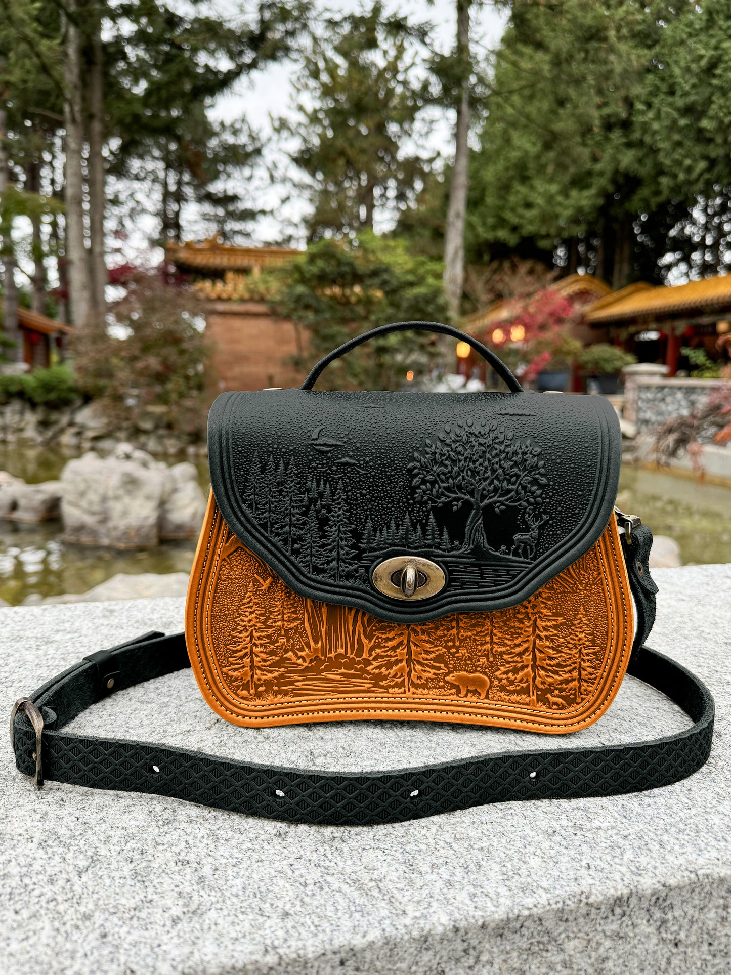 CALYPSO dark green /cognac