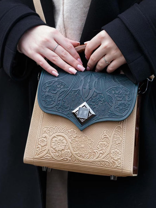 DIAMOND dark green/ivory