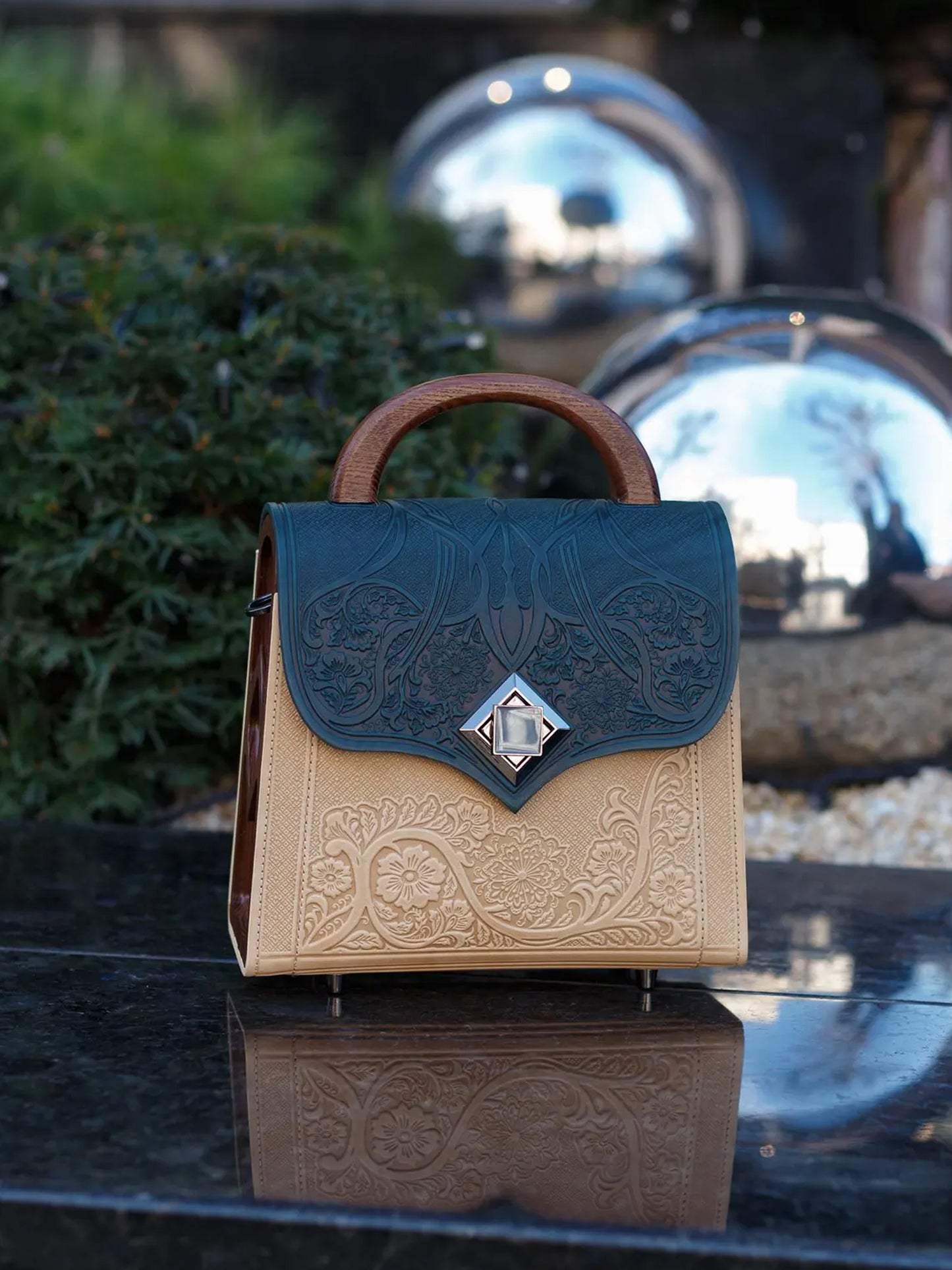 DIAMOND dark green/ivory