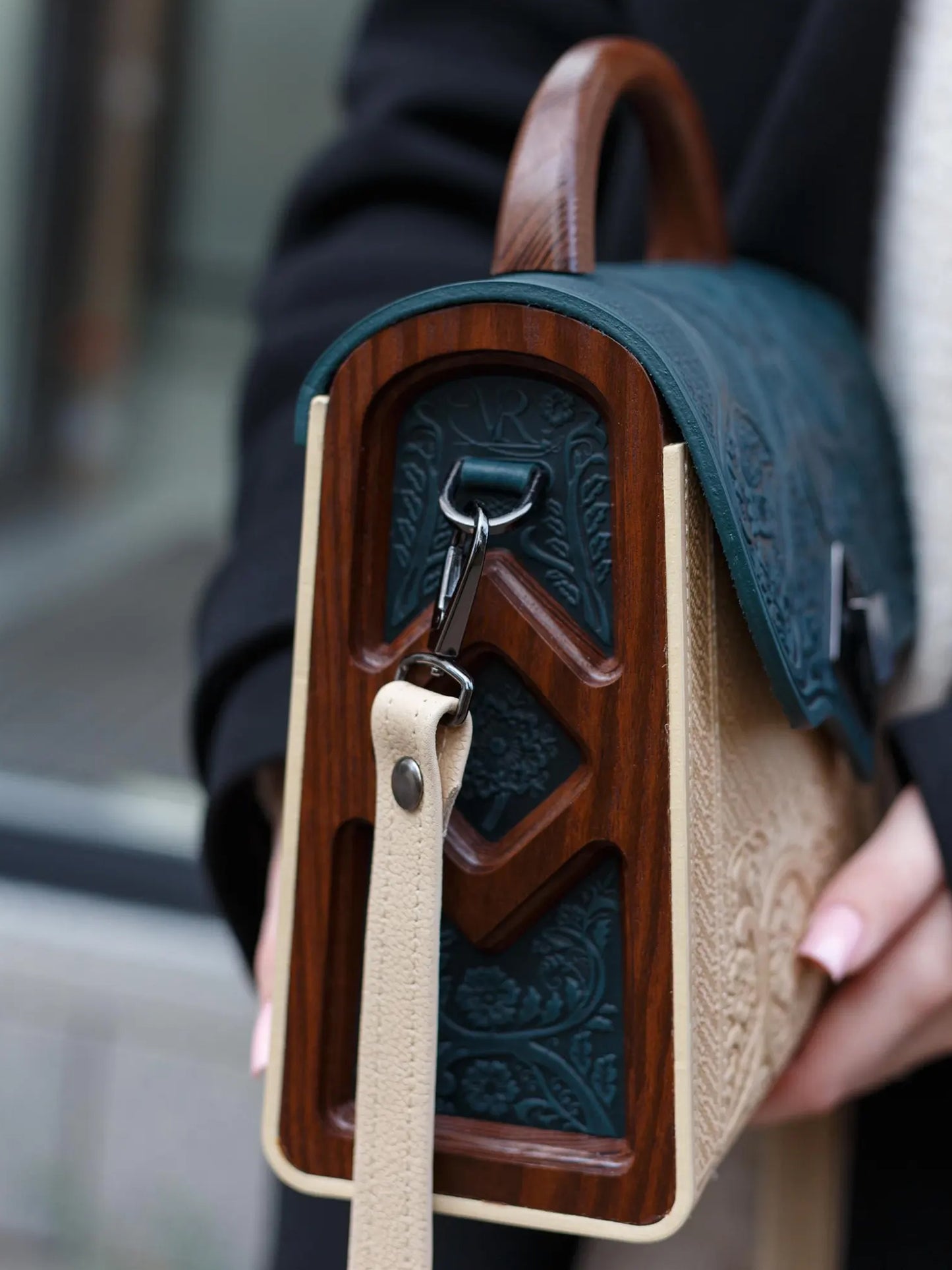 DIAMOND dark green/ivory