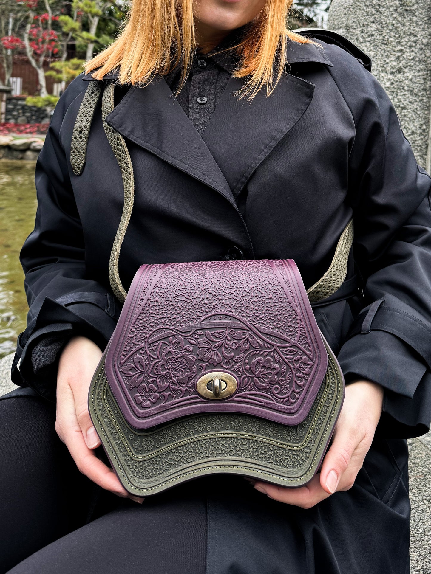 Tulipa - Crossbody Purse | Purple - Olive