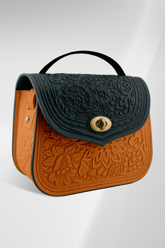 LOTUS dark green /cognac