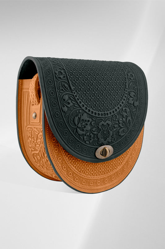 MAGNOLIA dark green /cognac