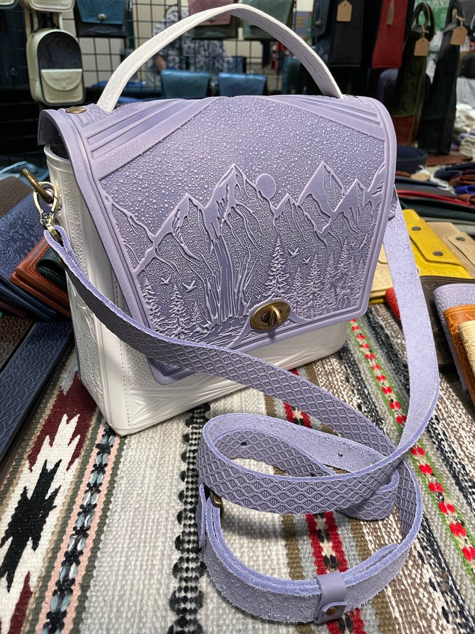 Lavender satchel purse sale