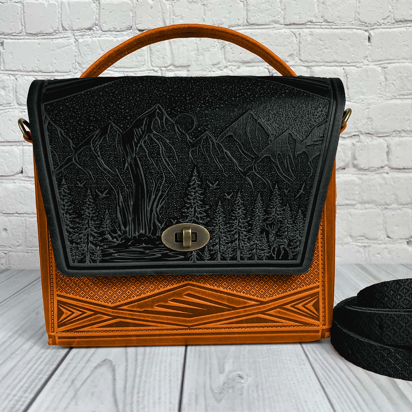 MONTIA dark green /cognac